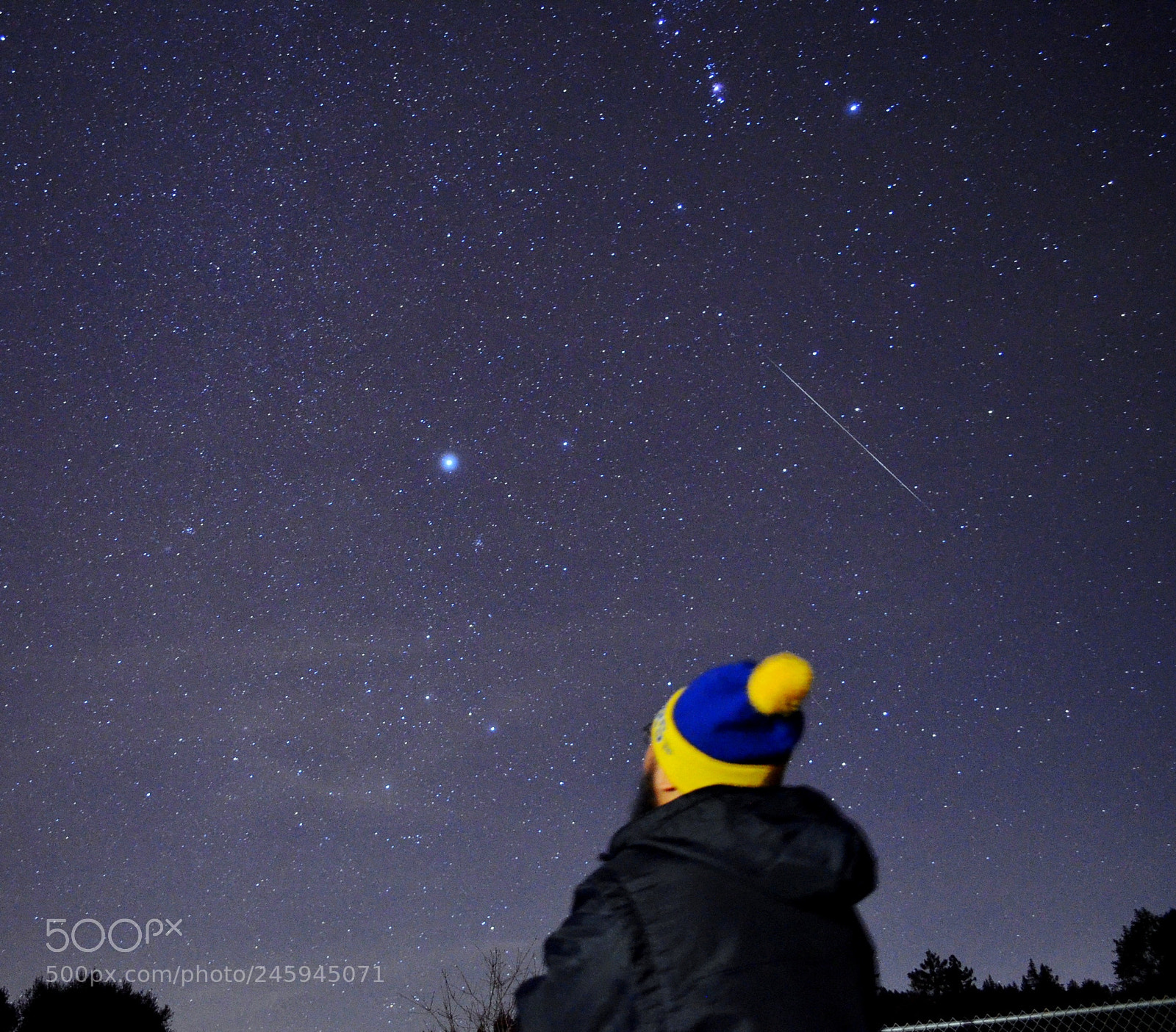 Nikon D5100 sample photo. Observing the geminid meteor photography