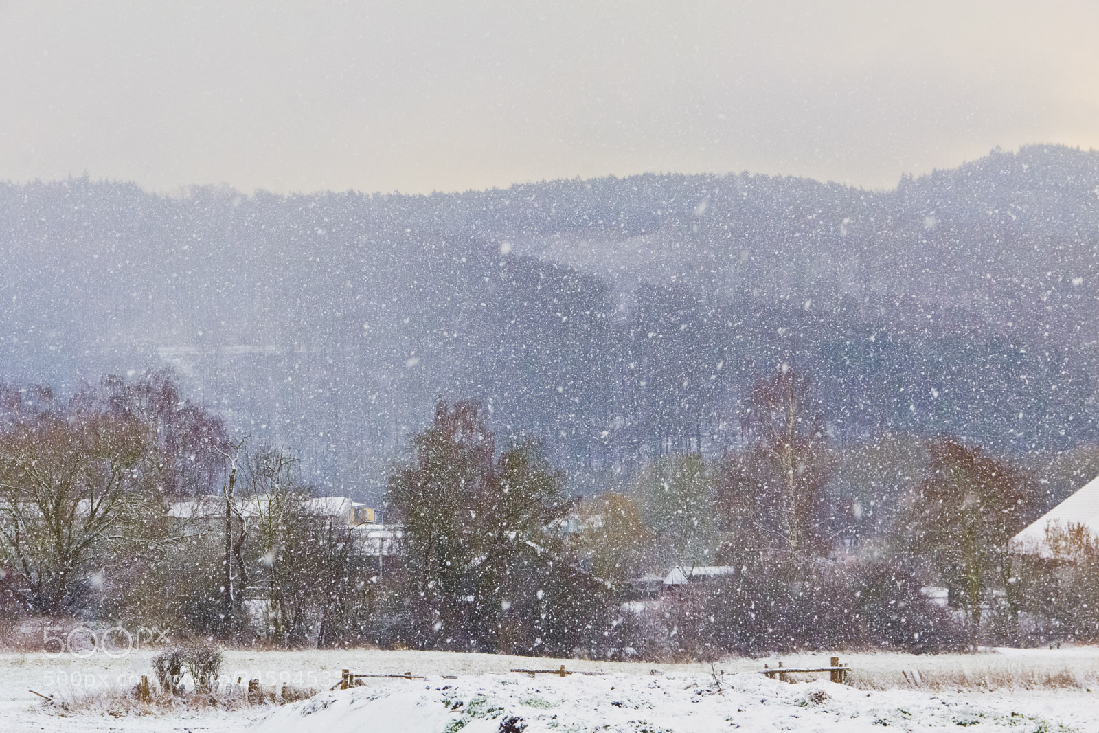 Canon EOS 60D sample photo. Snowfall-impression in my village photography