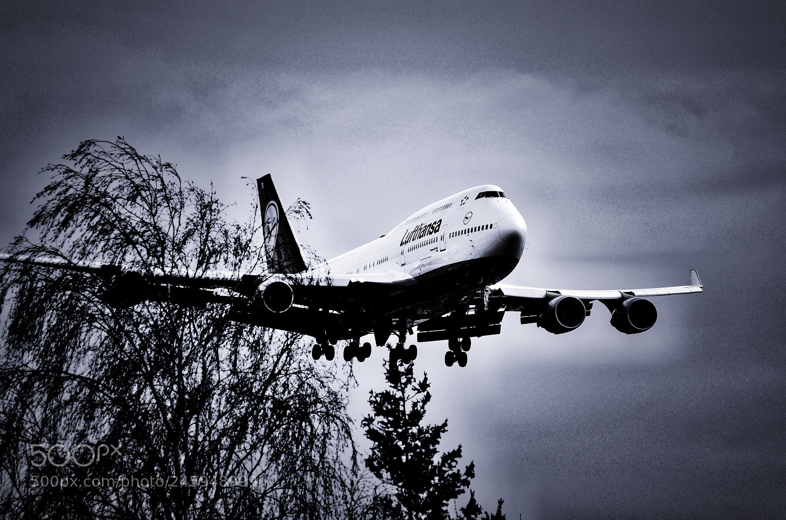 Pentax K-50 sample photo. B747-400 photography
