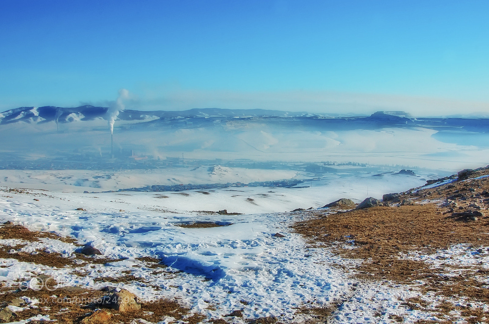 Nikon D40 sample photo. Snow and smoke screen photography