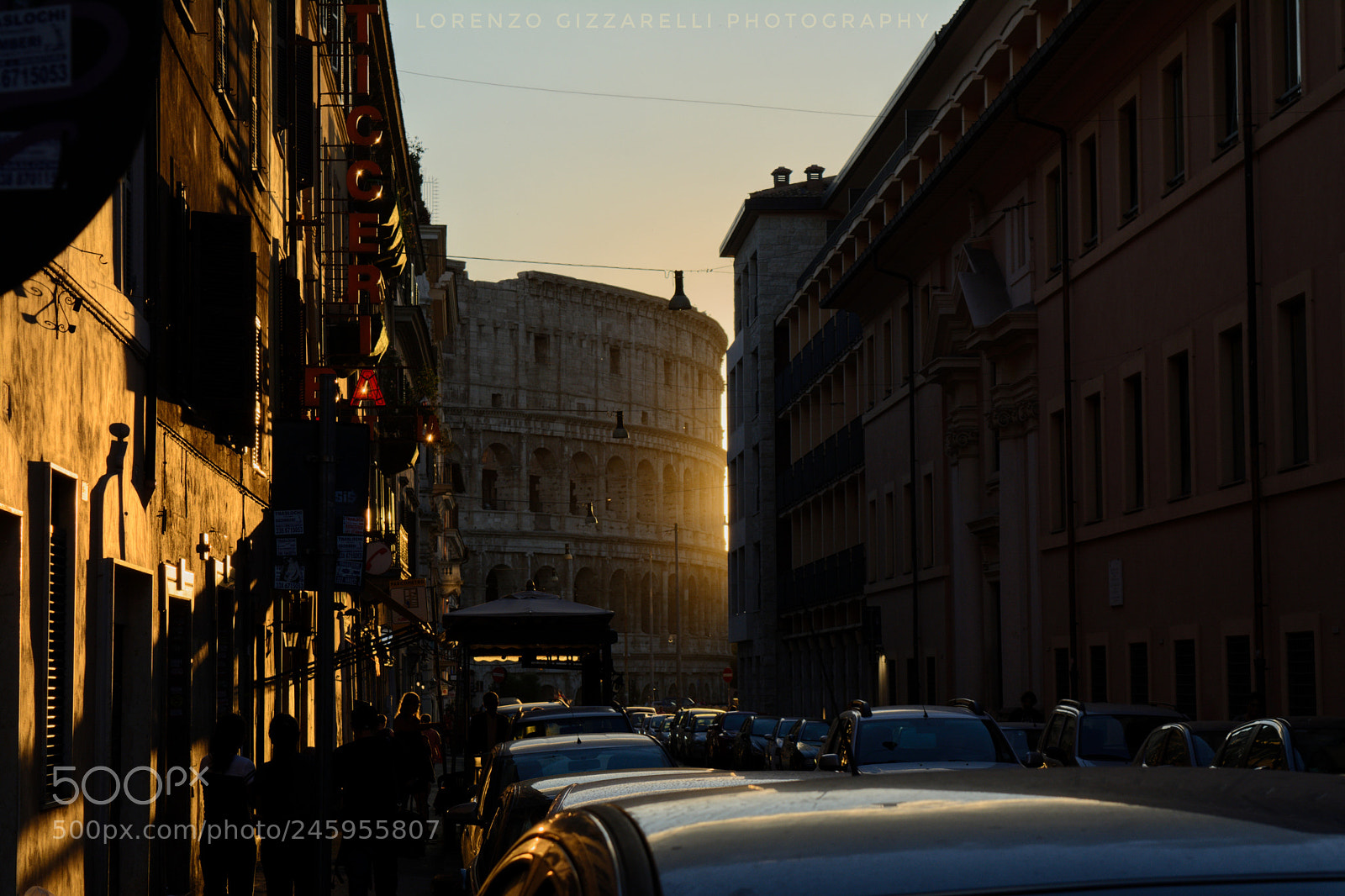 Nikon D5200 sample photo. Light stripe in rome photography
