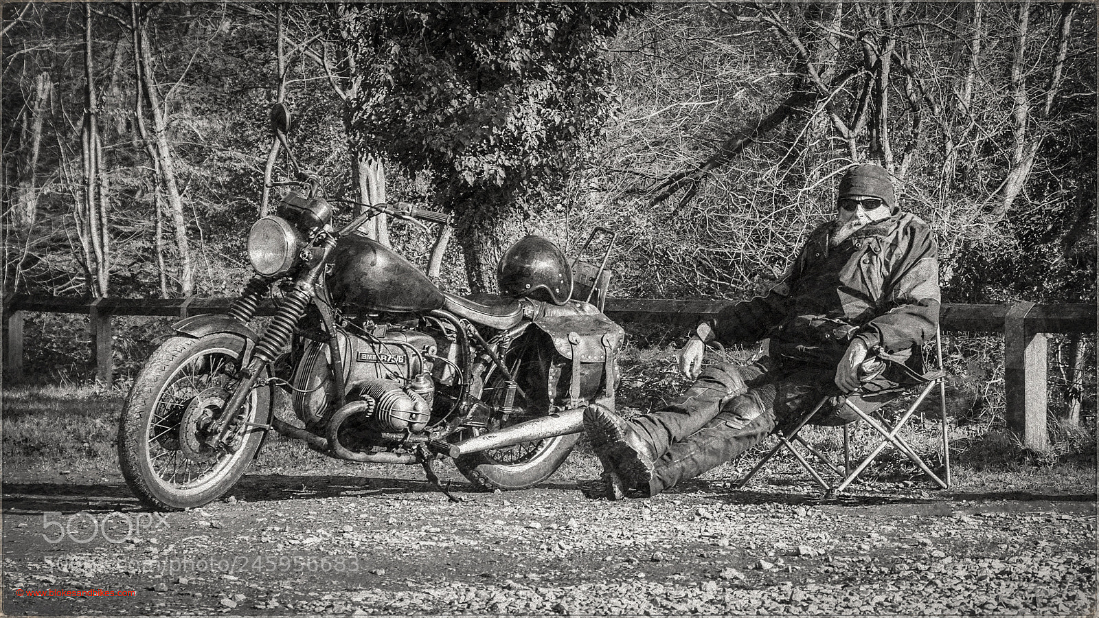 Olympus OM-D E-M1 Mark II sample photo. Biker in the forest photography