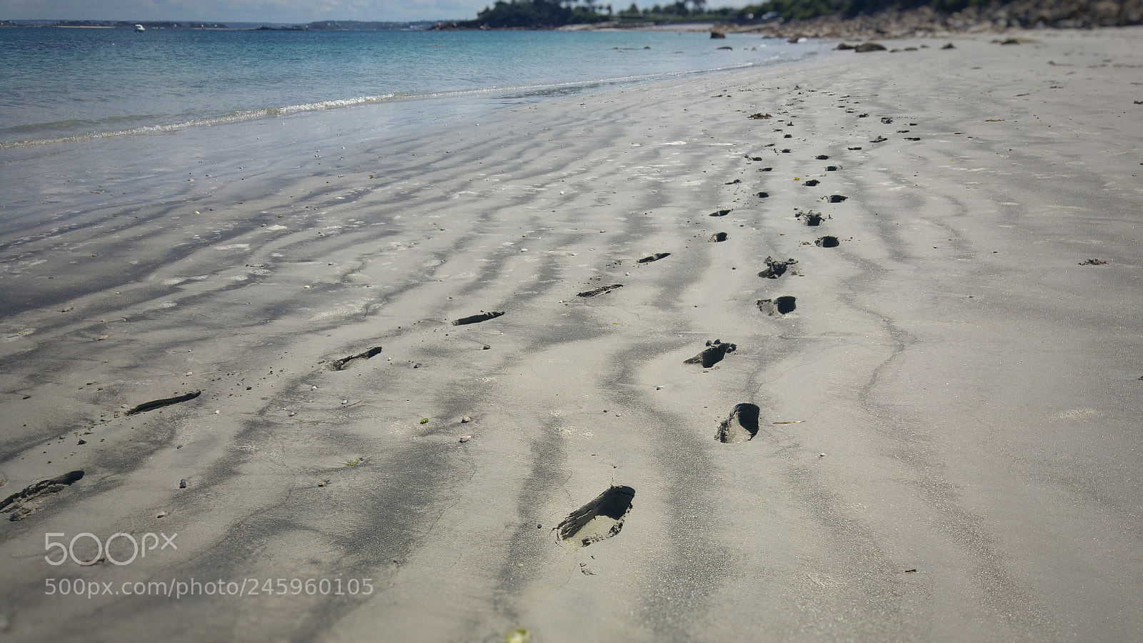 LG G4 sample photo. Footprints in the sand photography