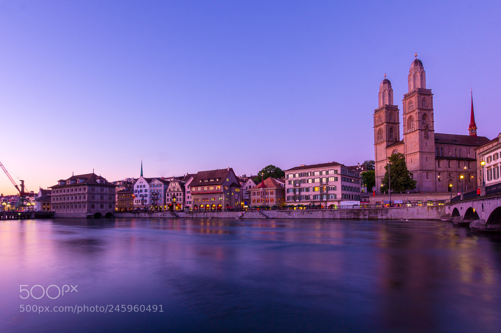Canon EOS 60D sample photo. Zürich at dusk photography