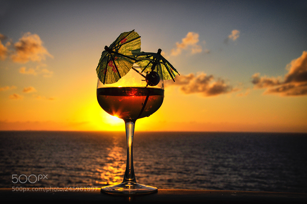 Nikon D5000 sample photo. Aperitif at sunset photography