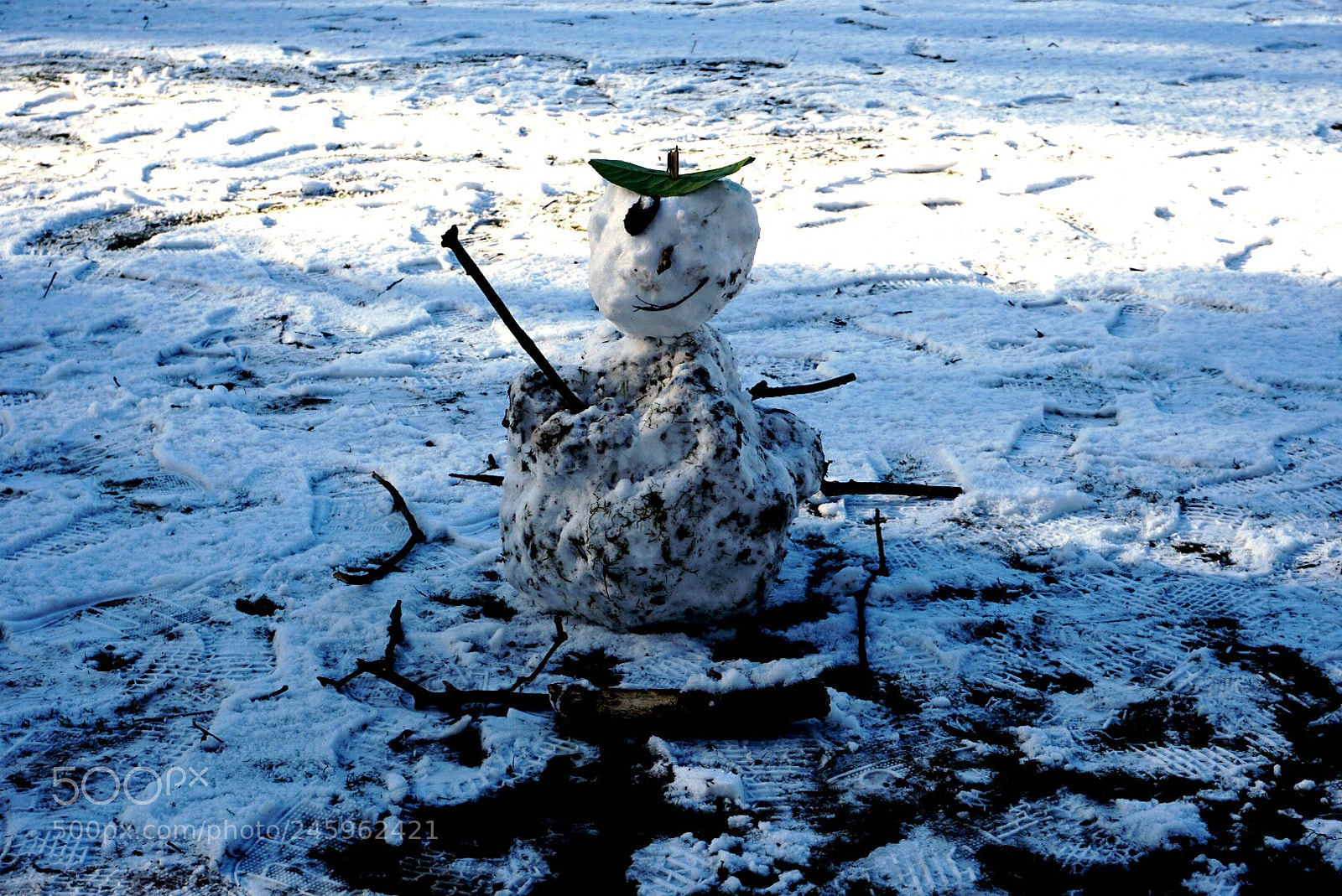 Sony a6300 sample photo. Snowman photography