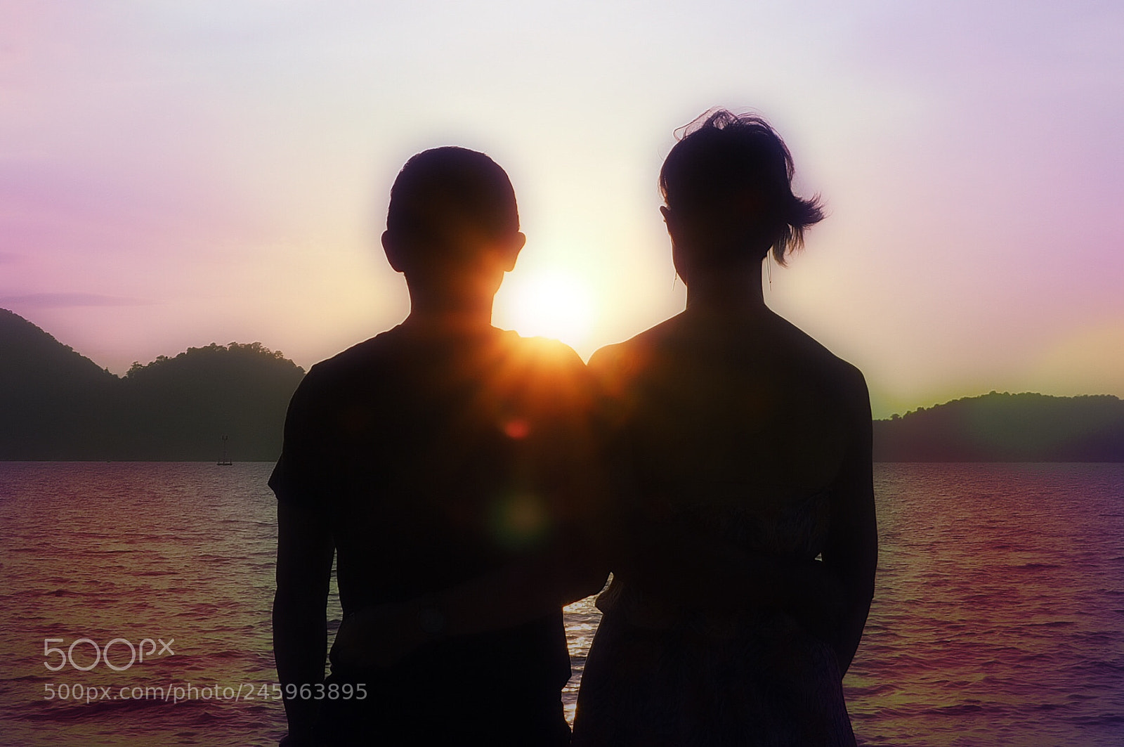 Olympus OM-D E-M10 II sample photo. Couple at sunset photography