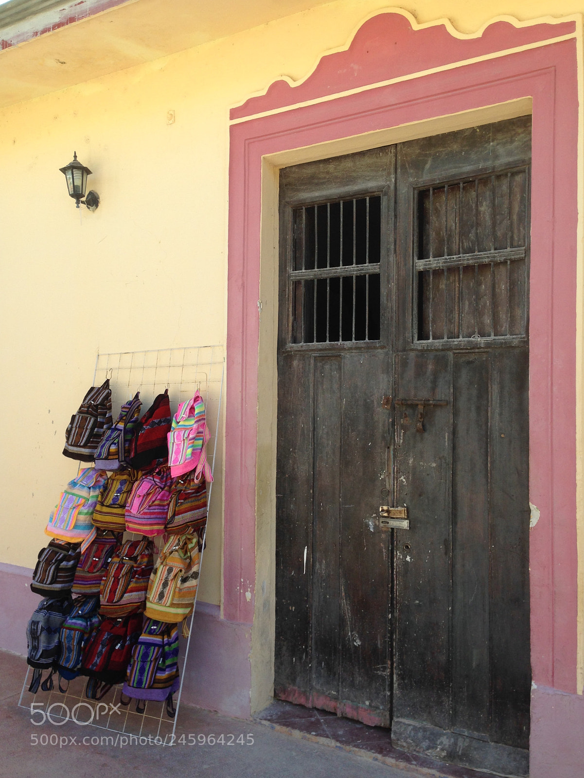 Apple iPhone 5 sample photo. Door and bags photography