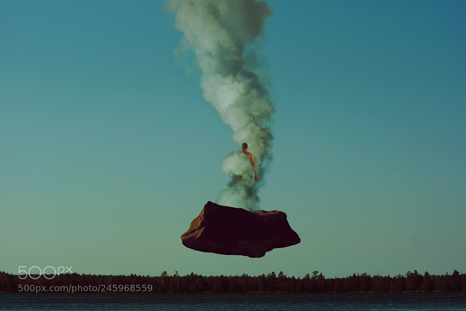 Sony SLT-A77 sample photo. Man on floating stone photography