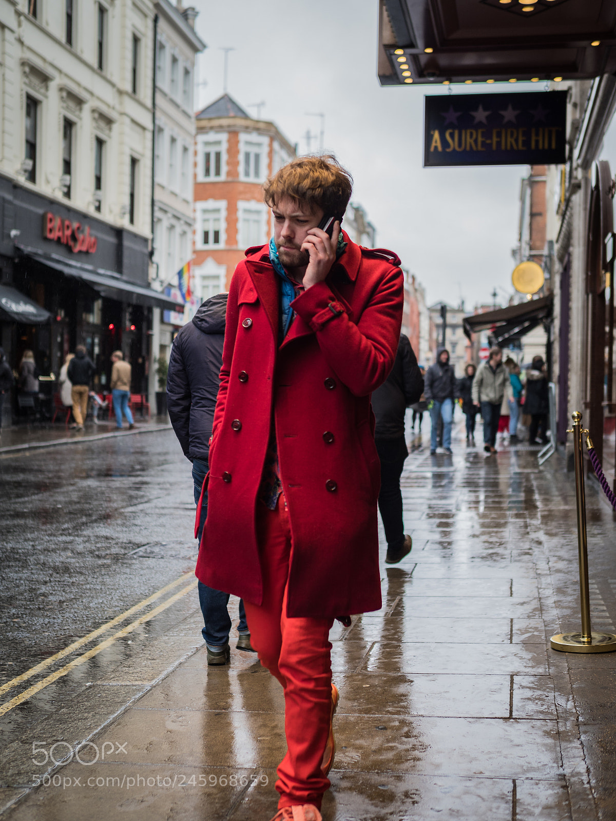 Olympus OM-D E-M1 Mark II sample photo. Red coat guy photography