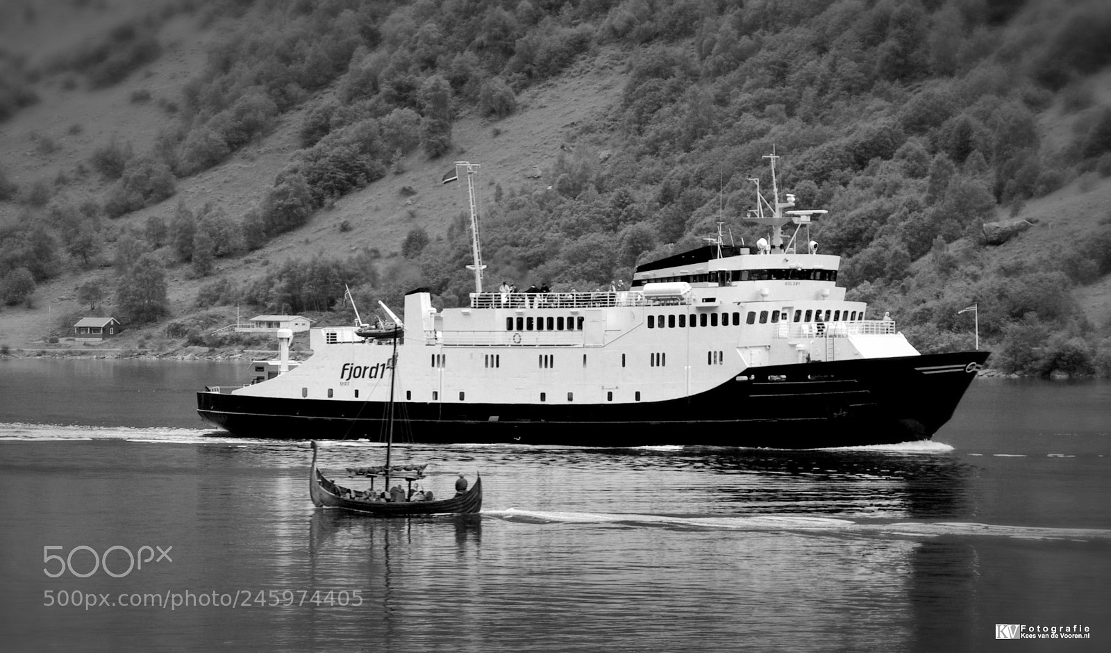 Pentax K10D sample photo. Viking ship meets ferry photography