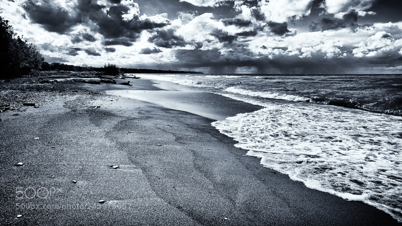 Olympus OM-D E-M10 II sample photo. Desolate shore photography