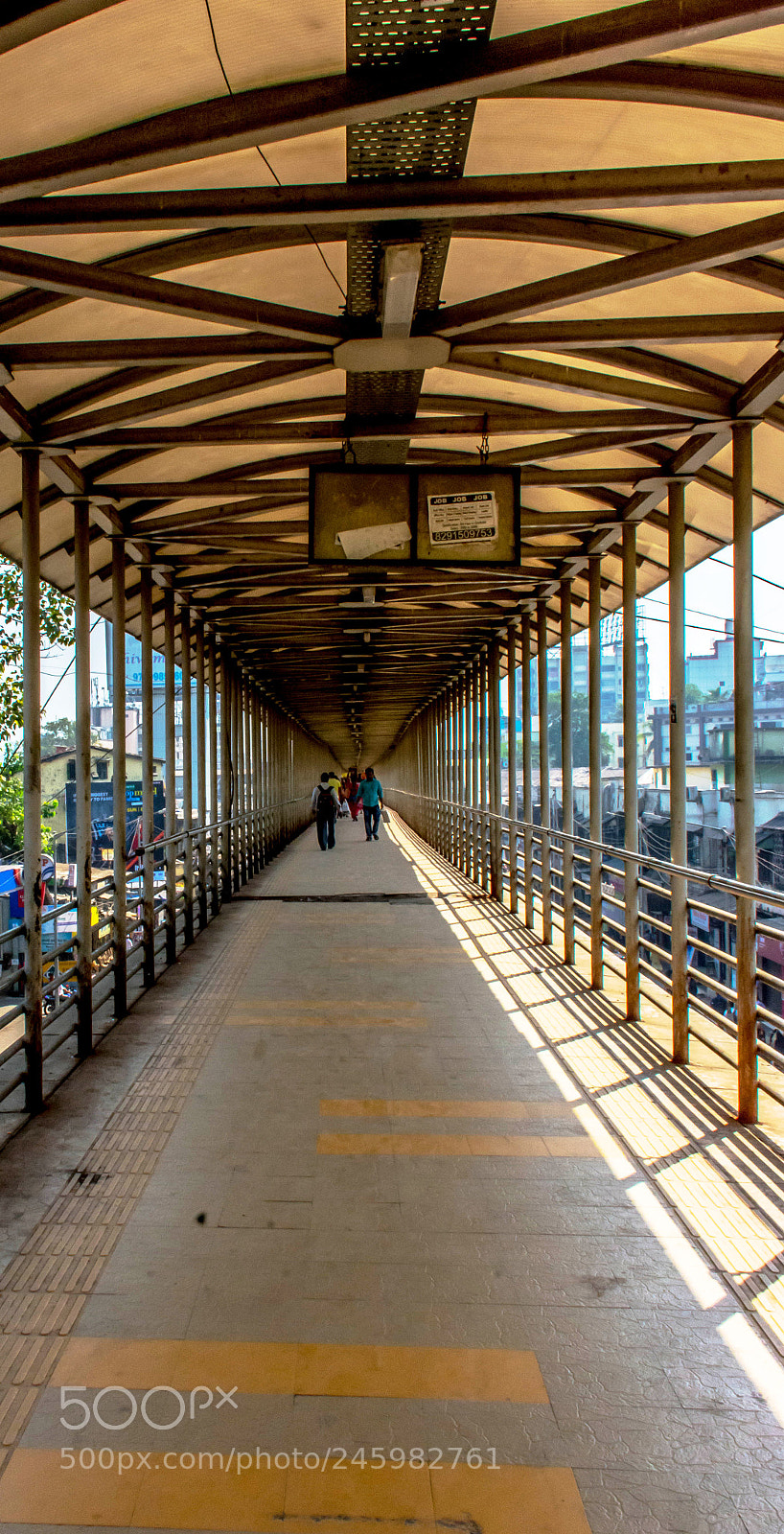 Nikon D7200 sample photo. Long footbridge .. telescoping photography