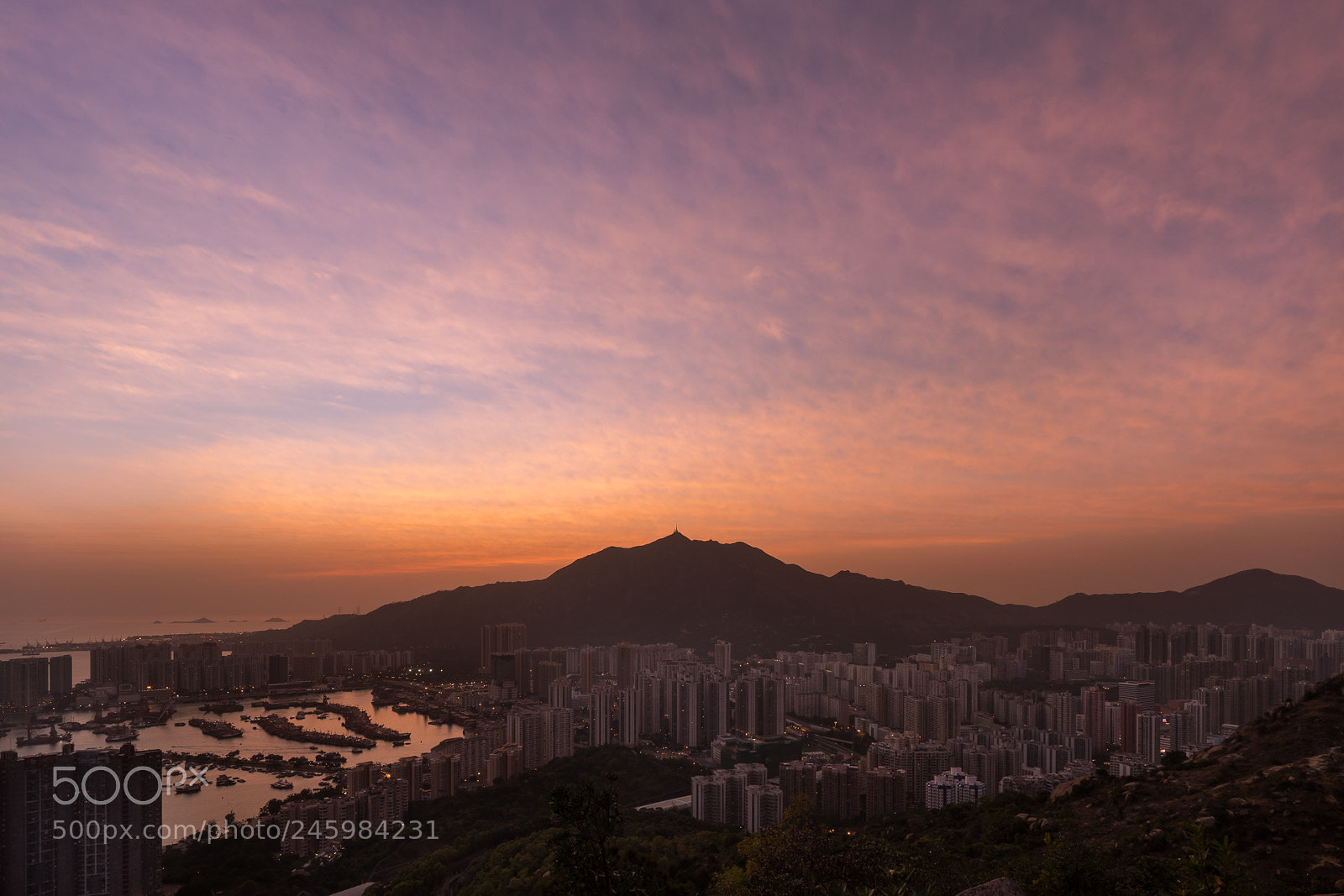 Sony a7 II sample photo. 青山之日落 sunset in castle peak photography