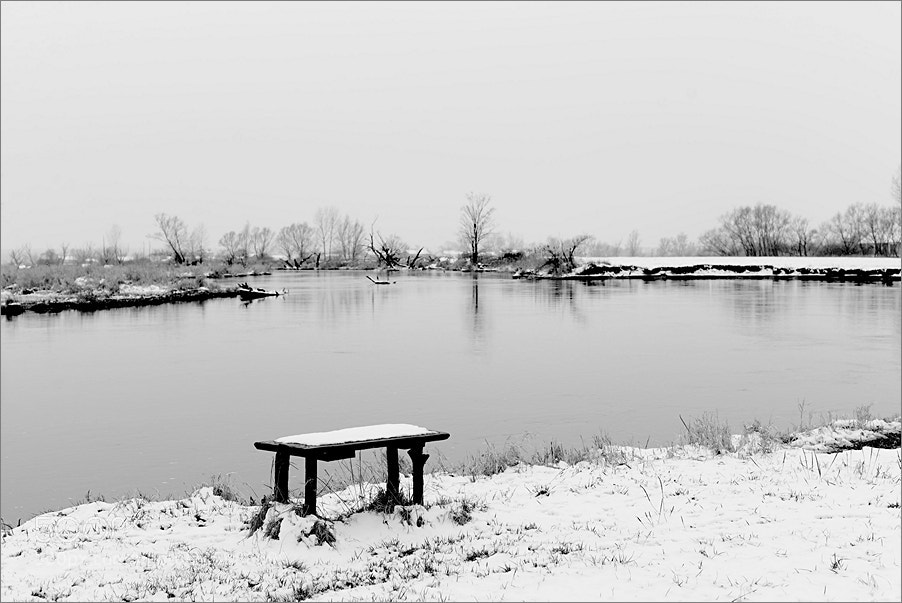 Nikon D610 sample photo. Snow on the river photography