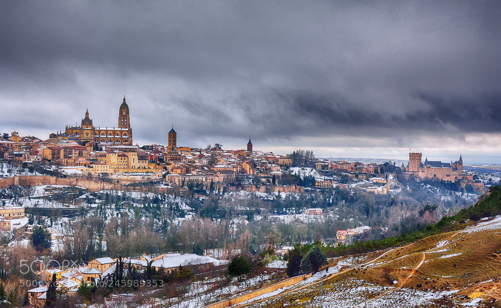 Nikon D7100 sample photo. Segovia in spain snowed photography
