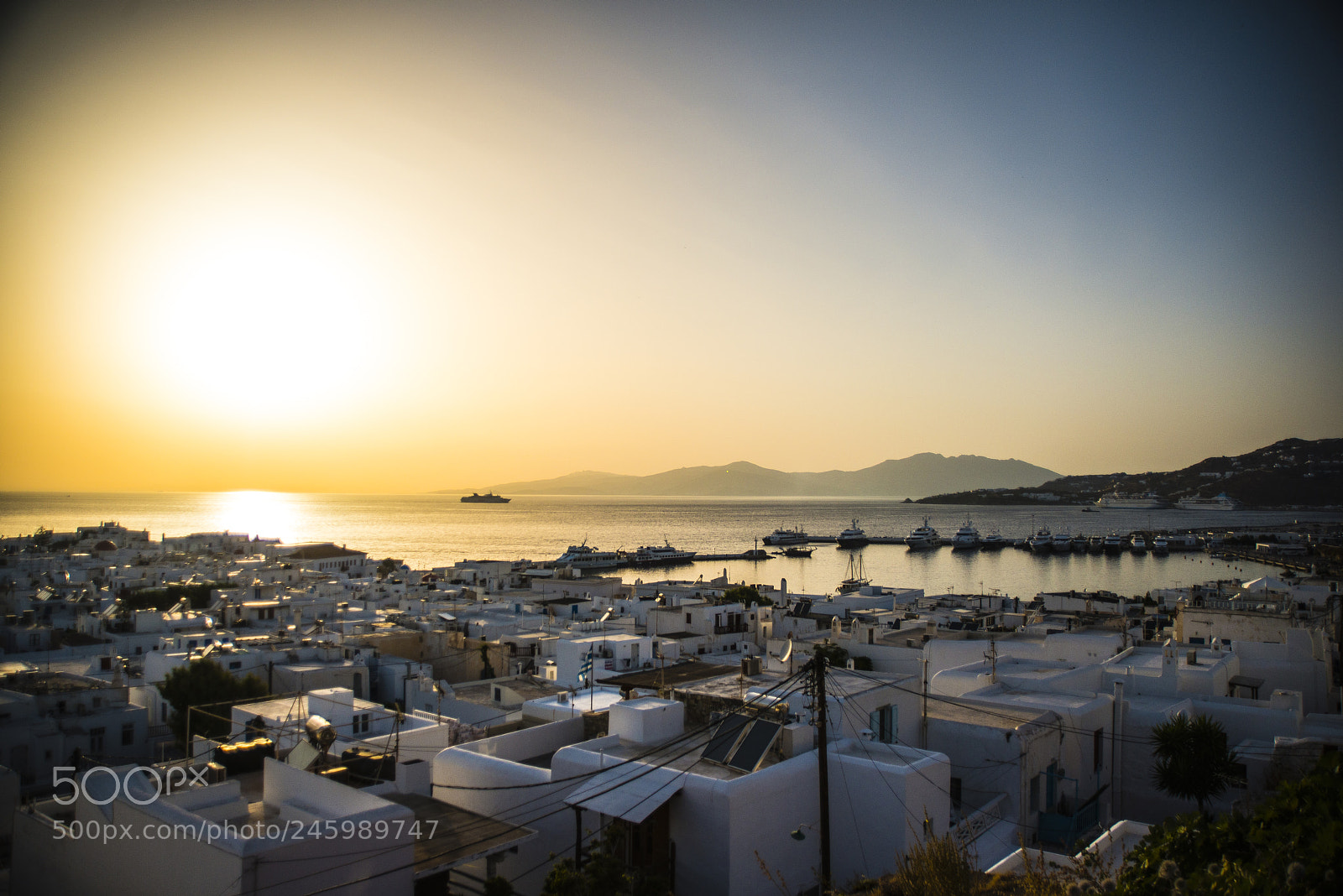 Nikon D800 sample photo. Tropical sunset, mykonos photography