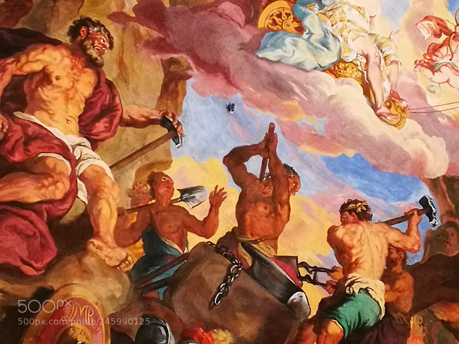 HUAWEI P9 sample photo. Detail of an affresco photography