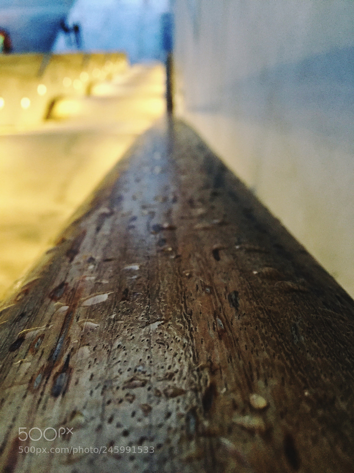 Apple iPhone 6 sample photo. Rain on a rail photography