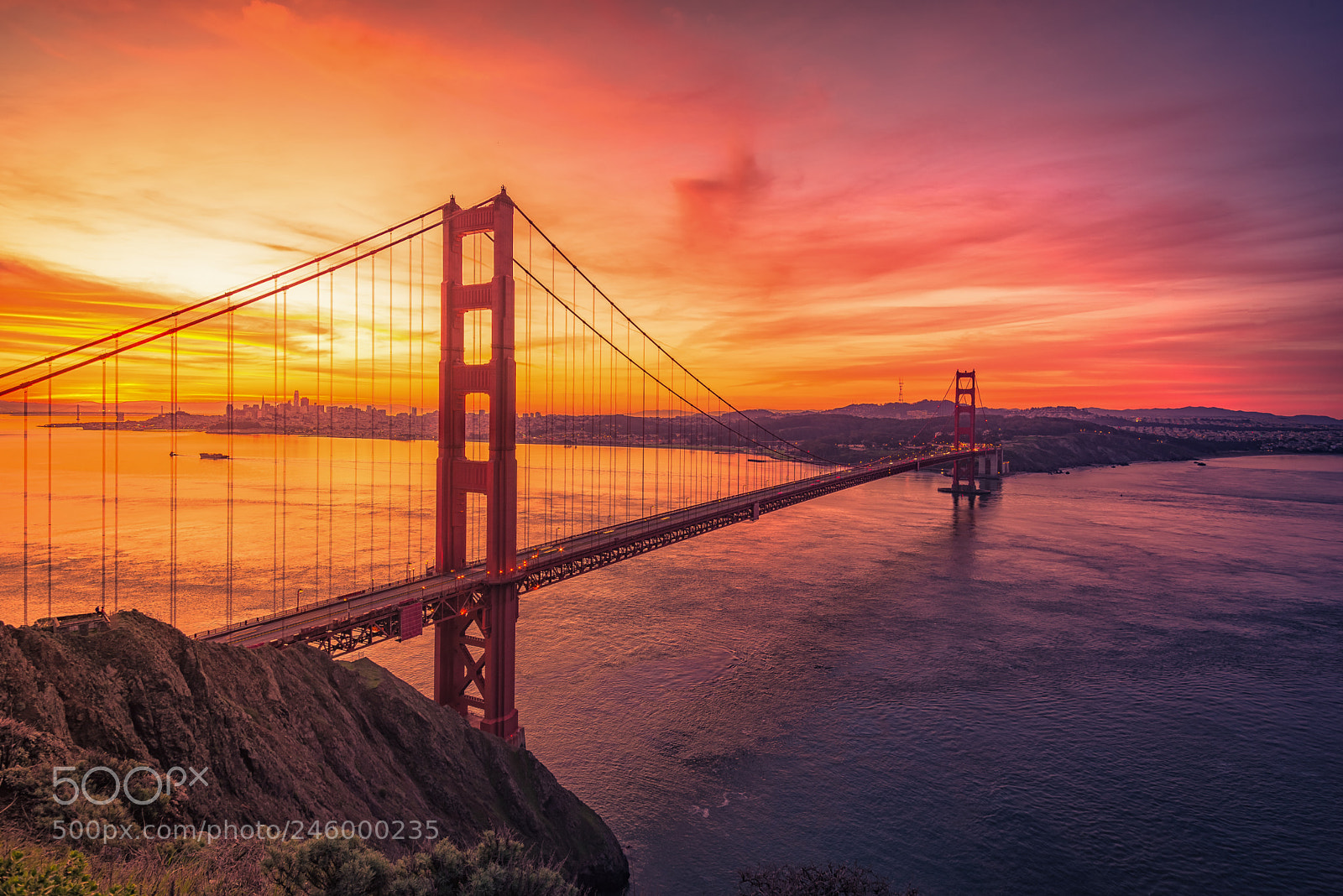 Nikon D600 sample photo. Golden gate bridge sunrise photography
