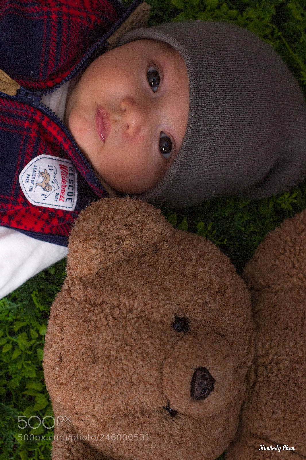 Canon EOS 100D (EOS Rebel SL1 / EOS Kiss X7) sample photo. Baby and bear photography