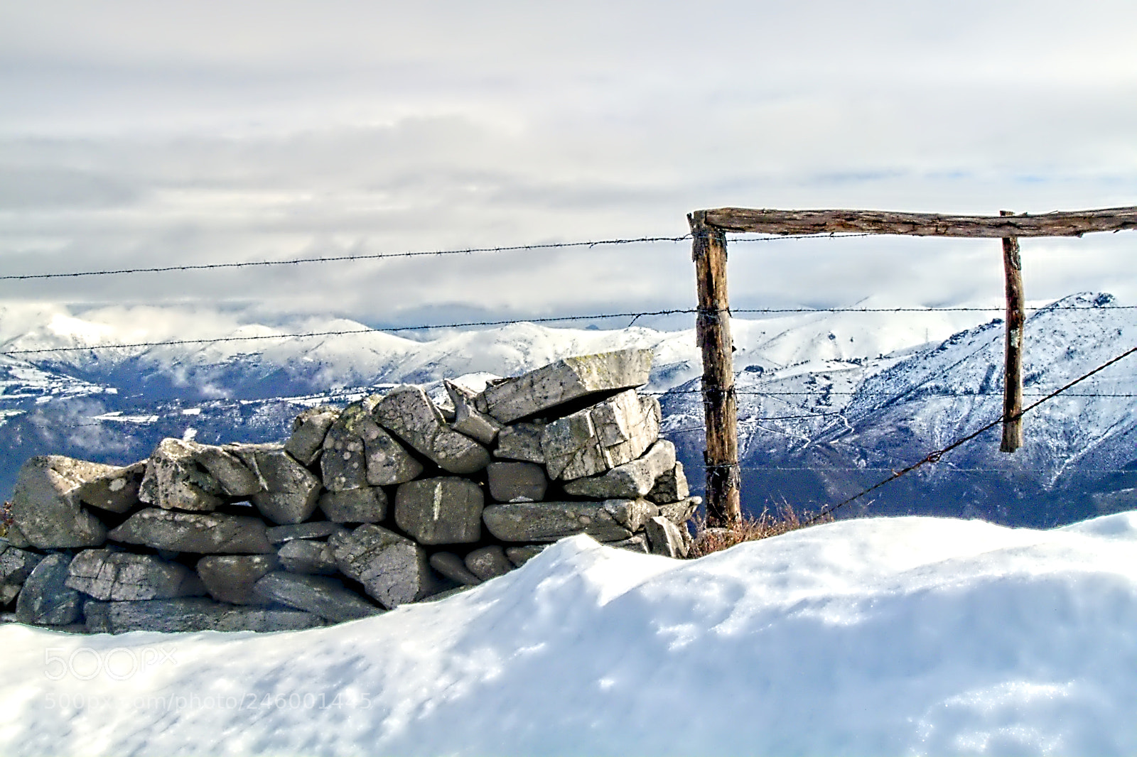 Panasonic Lumix DMC-FZ28 sample photo. Mountain fences photography