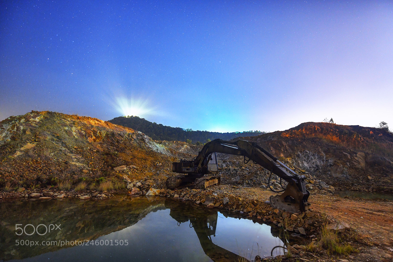 Nikon D850 sample photo. Excavator machine in construction photography