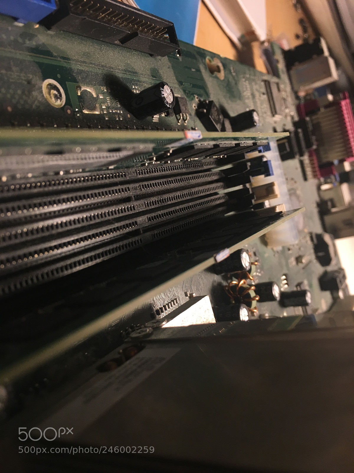 Apple iPhone 6s sample photo. Old & dusty motherboard photography