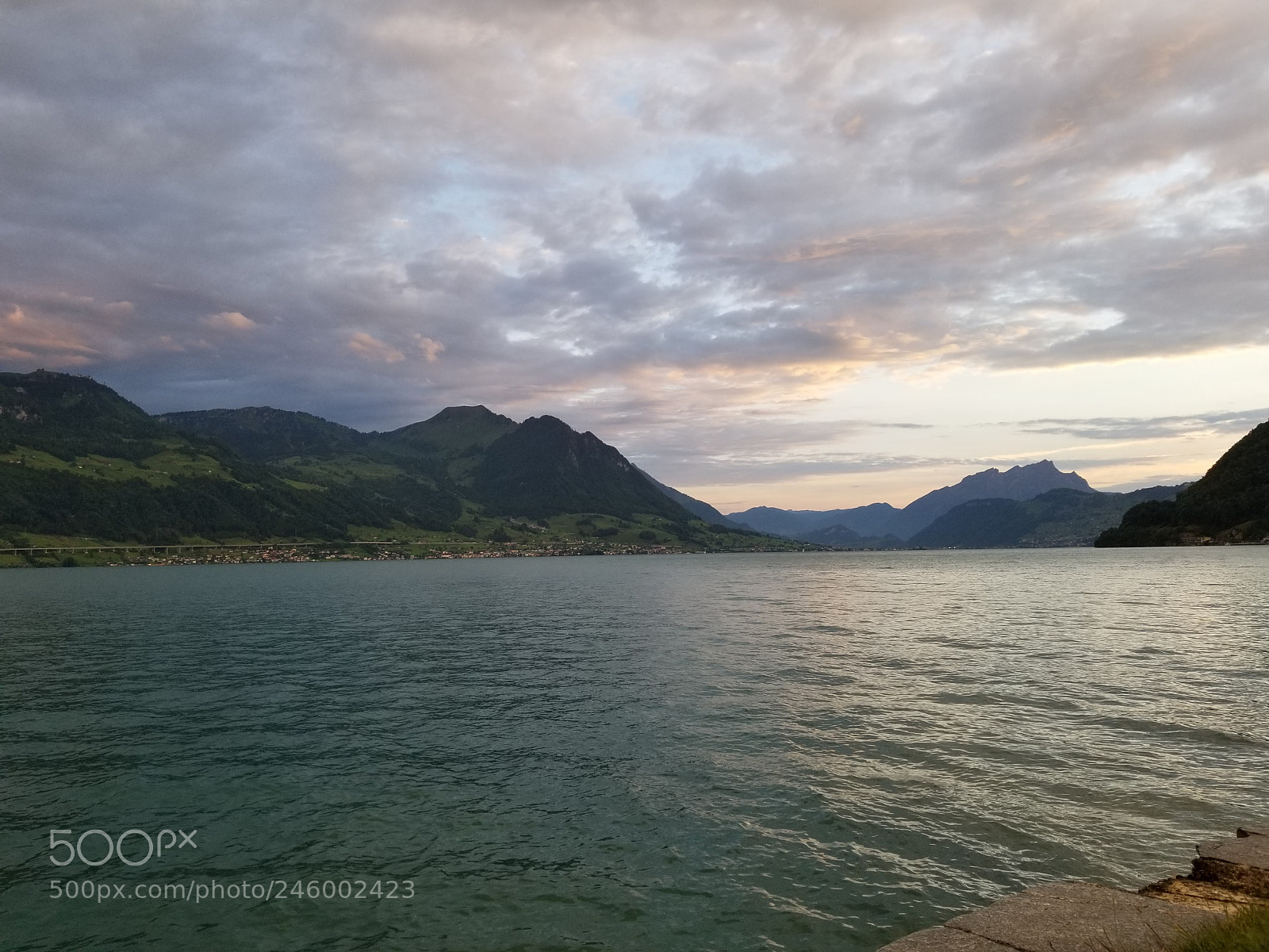 Samsung Galaxy S8 sample photo. Lake lucerne sunset photography