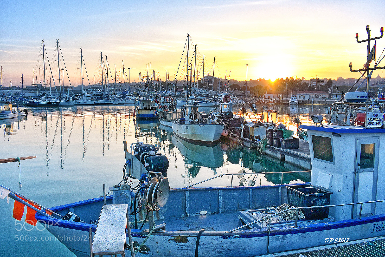 Nikon D7200 sample photo. Sunset at the marina photography