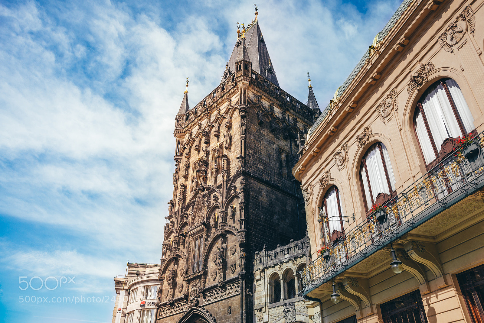 Nikon D610 sample photo. Powder tower, prague photography
