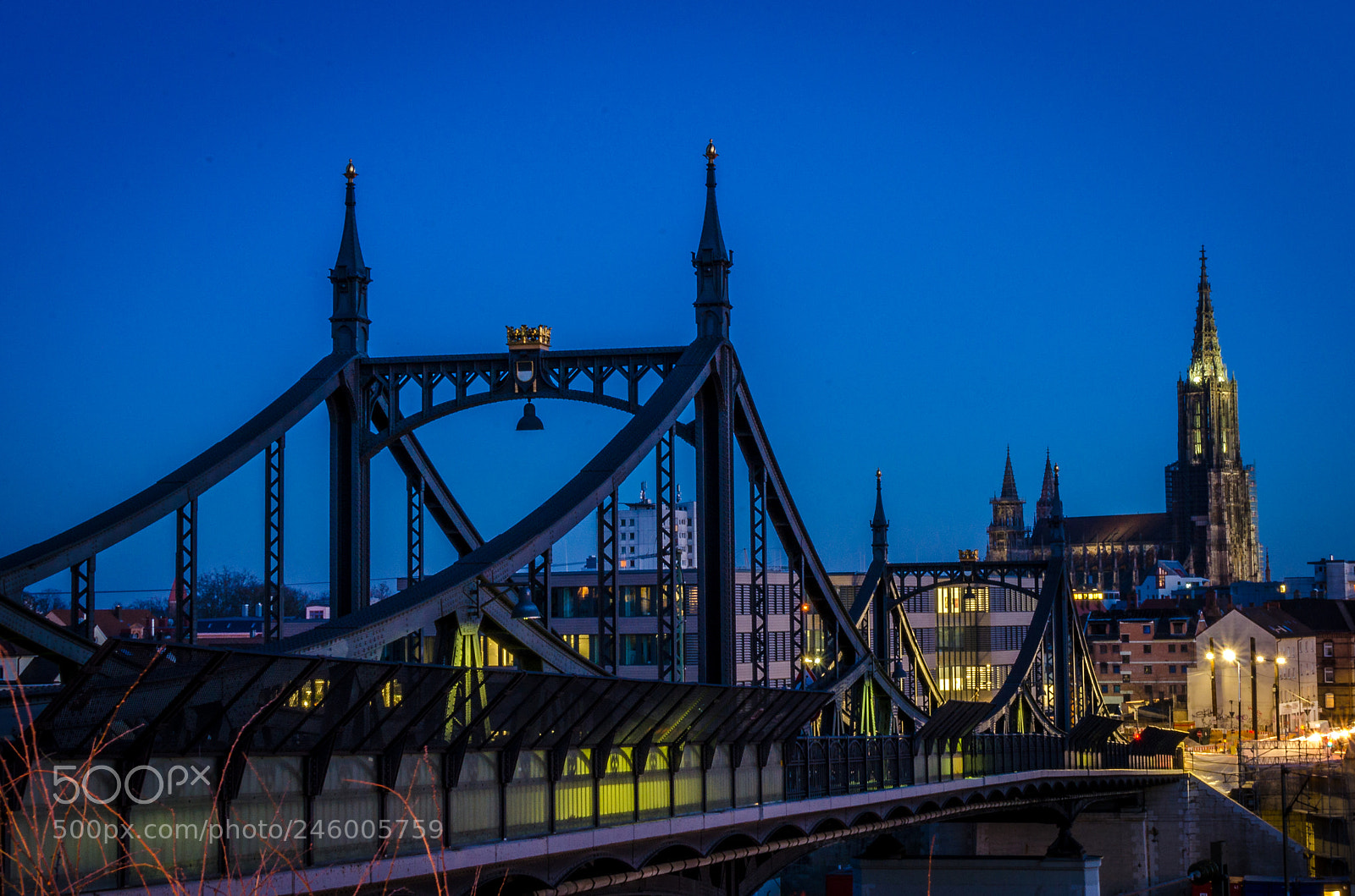 Nikon D5100 sample photo. Blue hour in ulm photography