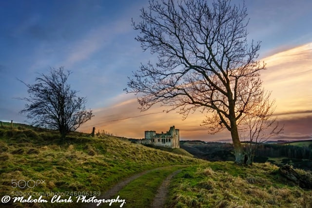 Sony a7 II sample photo. Sunset at crighton castle photography