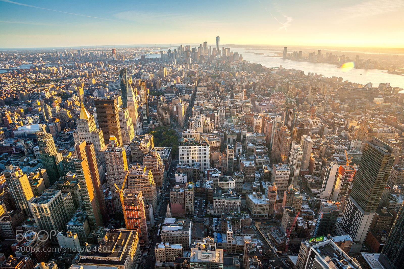 Canon EOS 5D sample photo. Warm sunset over nyc photography