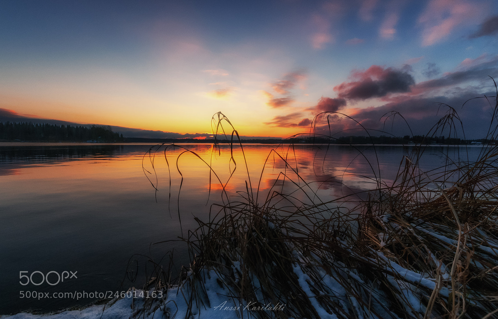 Nikon D300 sample photo. Cold sunset photography