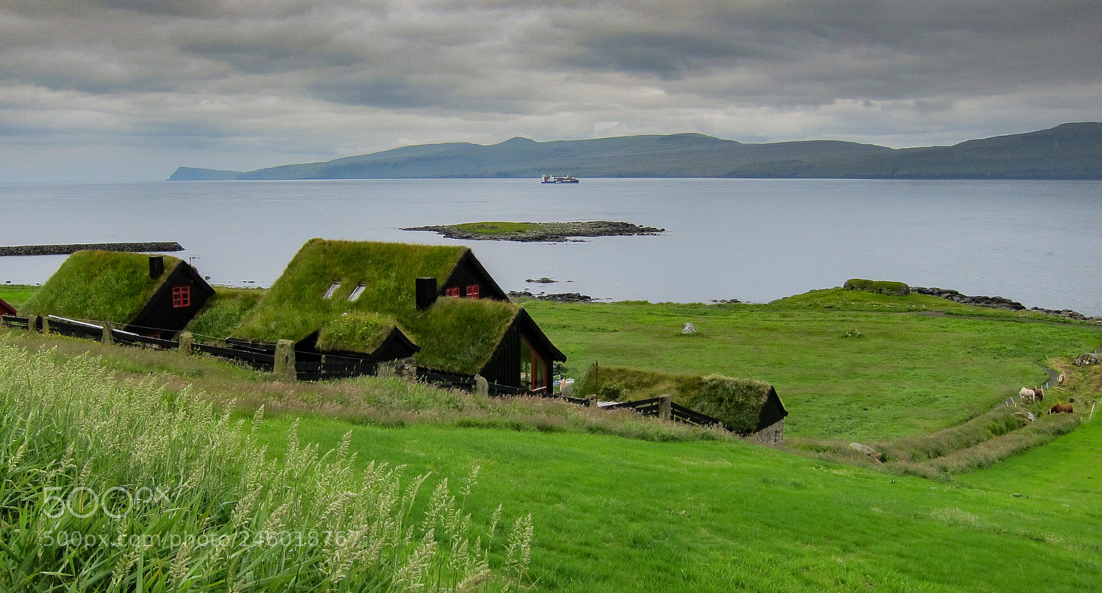Canon PowerShot S95 sample photo. Kirkjubøur faroe islands photography