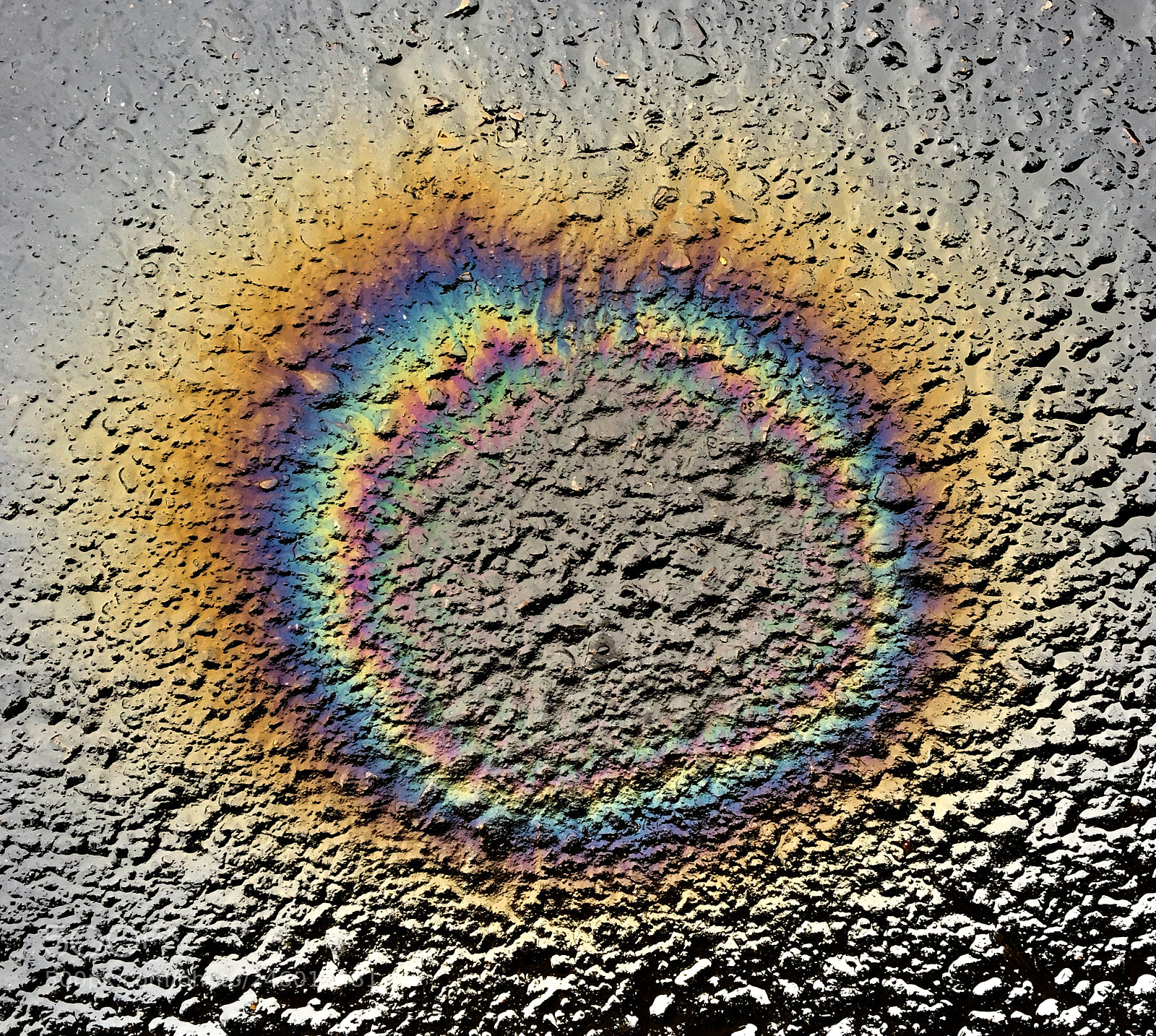 Apple iPhone 6s sample photo. Oil on wet pavement photography