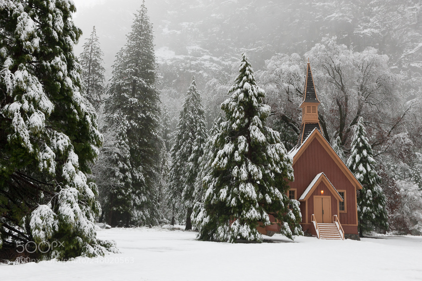Canon EOS-1Ds Mark III sample photo. A snowy church photography