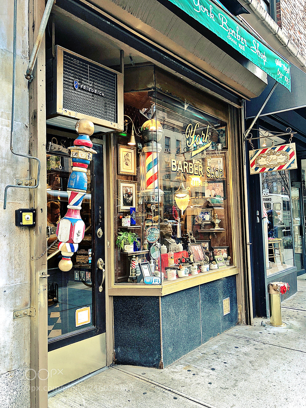 Apple iPhone X sample photo. Old fashion barbershop, nyc photography