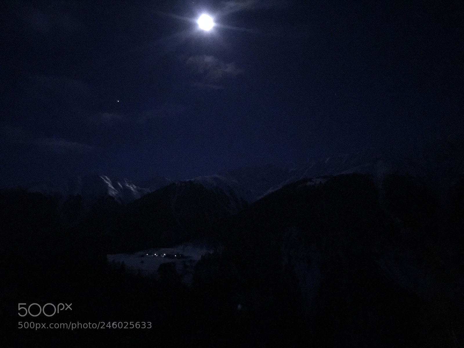 Apple iPhone 6s Plus sample photo. Moonlight reflecting on snow photography