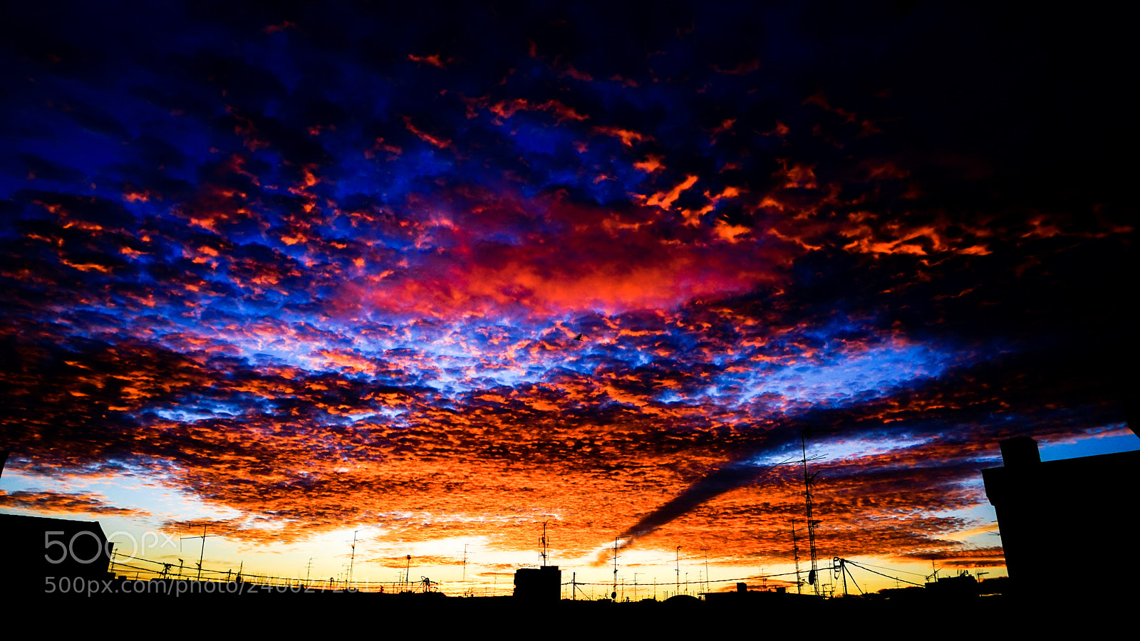 Sony a7 sample photo. Sunset in madrid photography