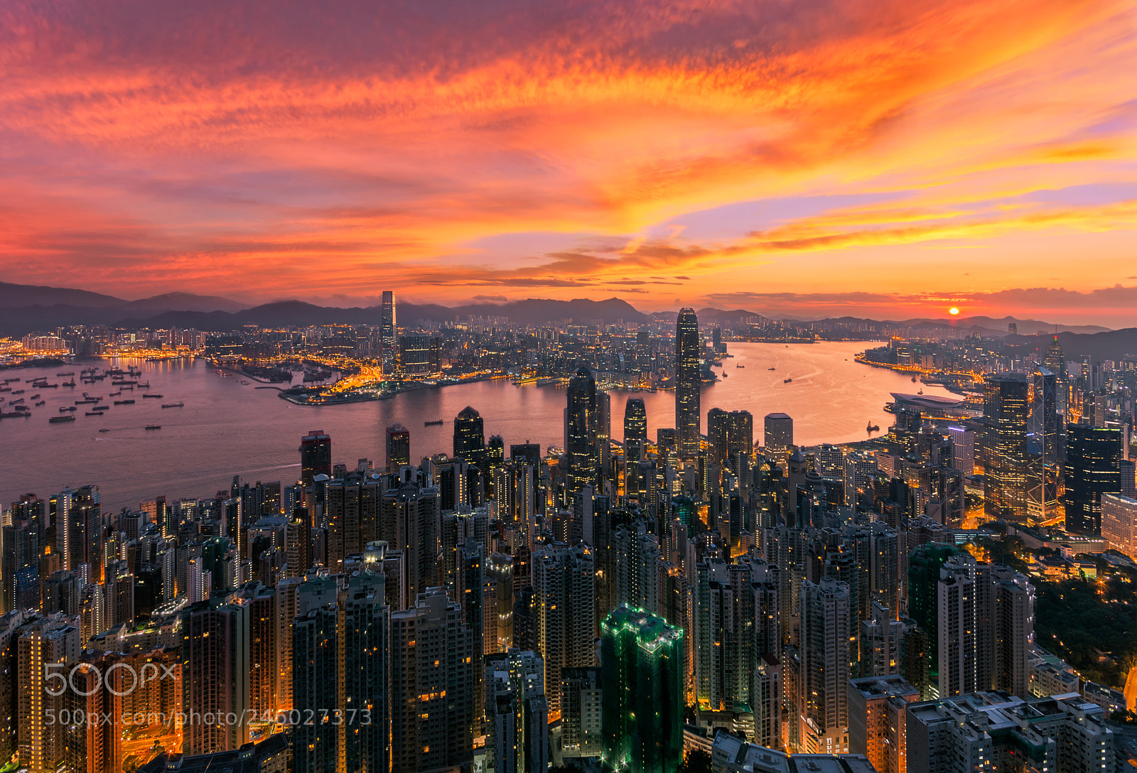 Nikon D7100 sample photo. Victoria peak sunrise photography