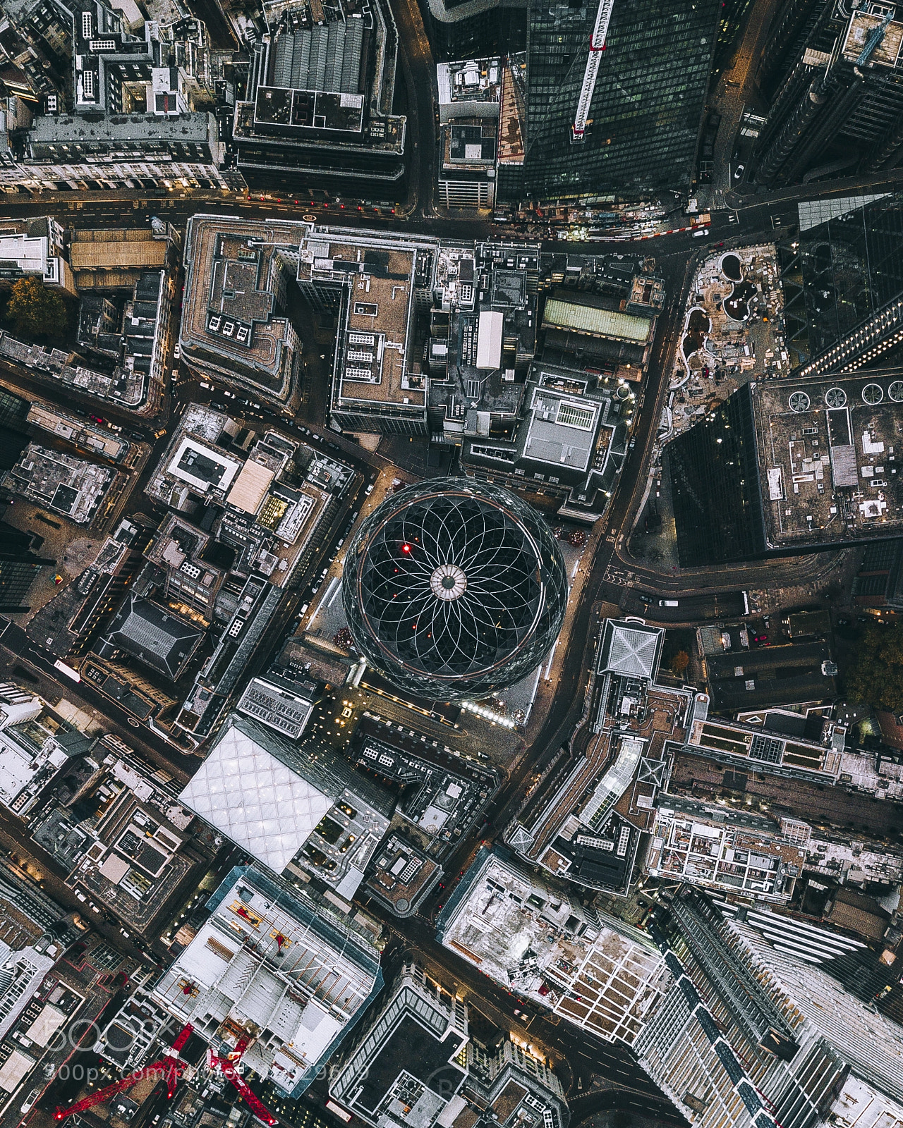 DJI FC220 sample photo. Lookdown gherkin photography