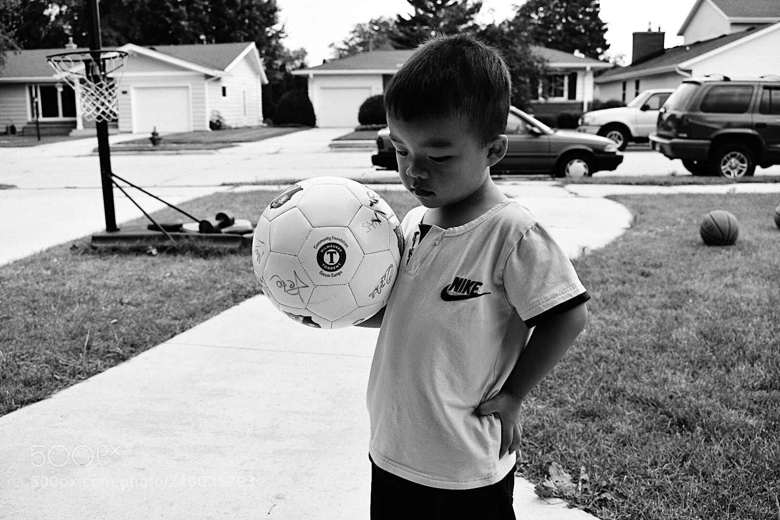 Nikon D3400 sample photo. Boy with a soccer photography