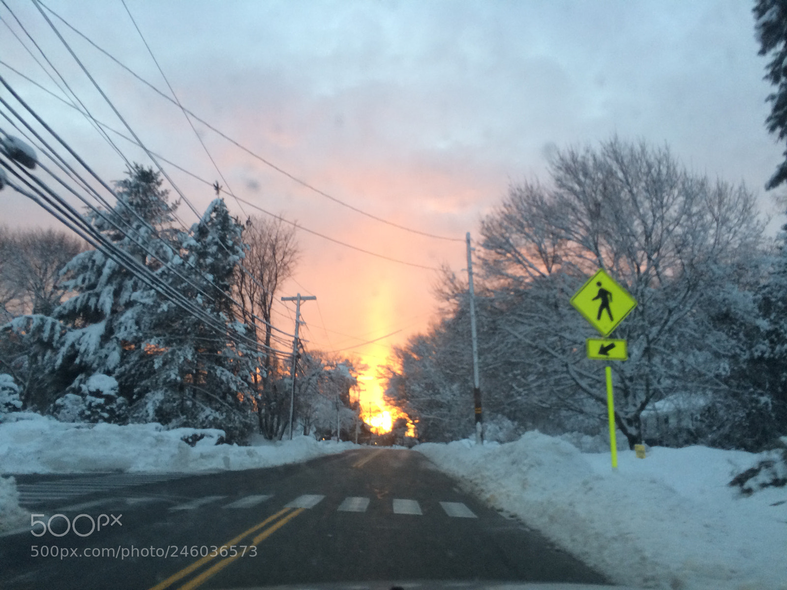 Apple iPhone 5s sample photo. Sunset road photography