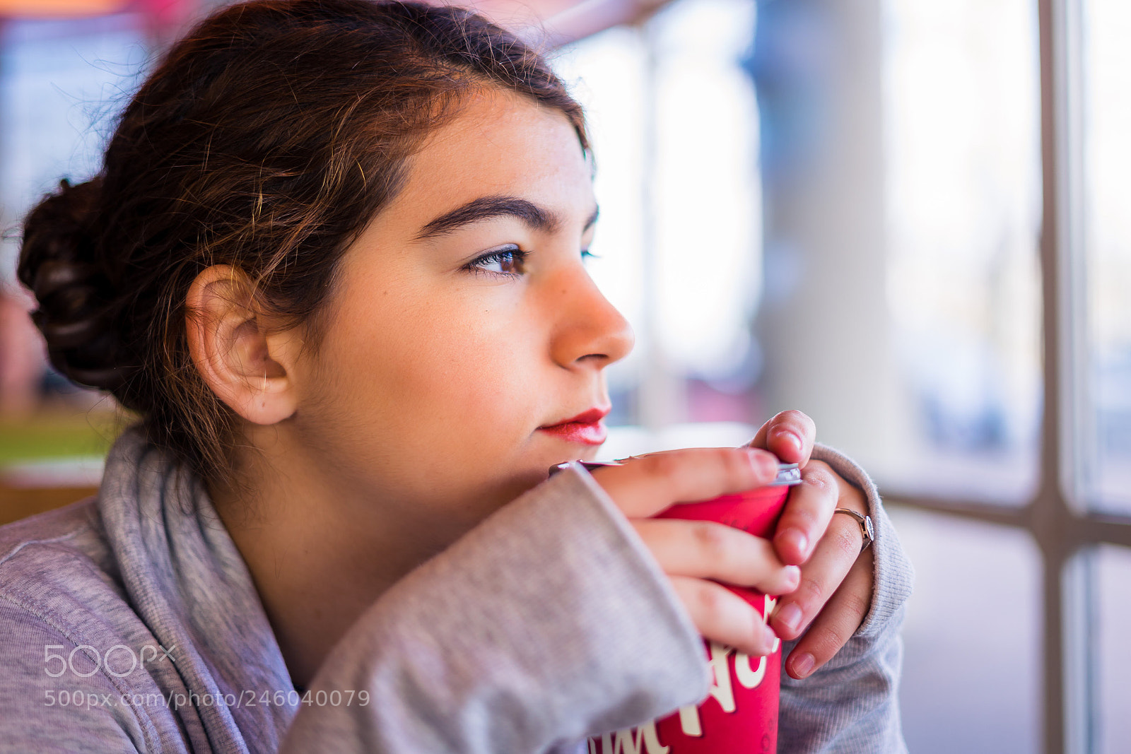 Sony a7 II sample photo. Girl taking coffee photography