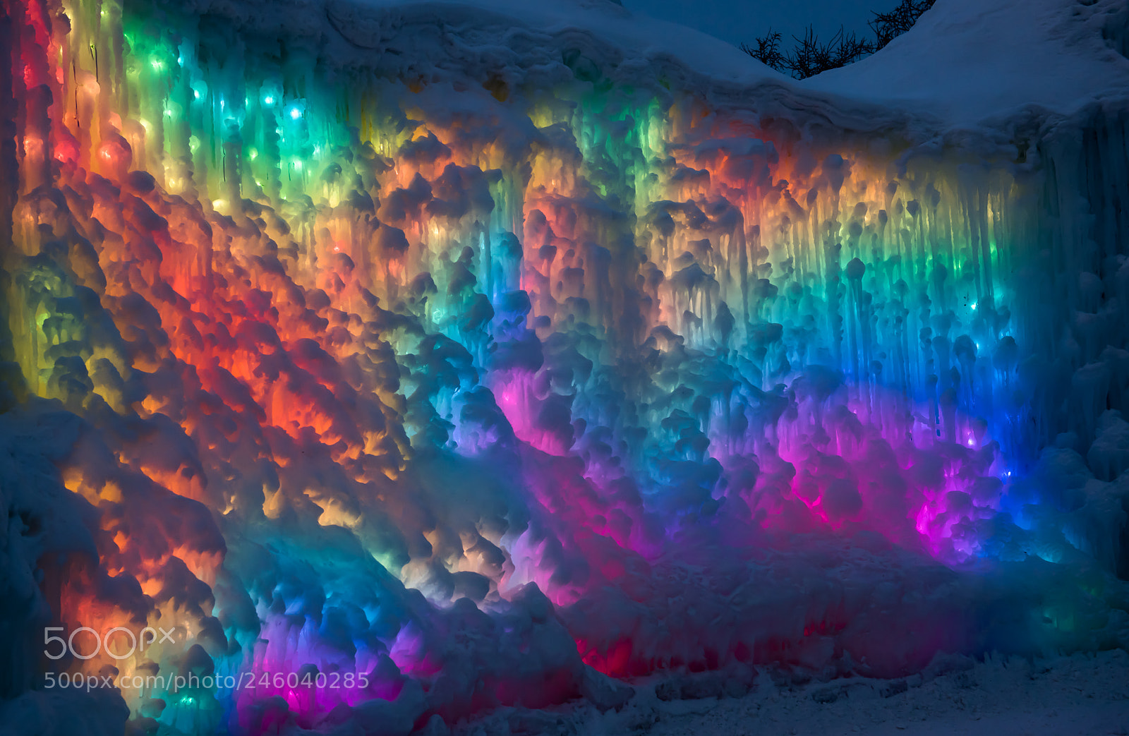 Nikon D810 sample photo. Ice wall light photography
