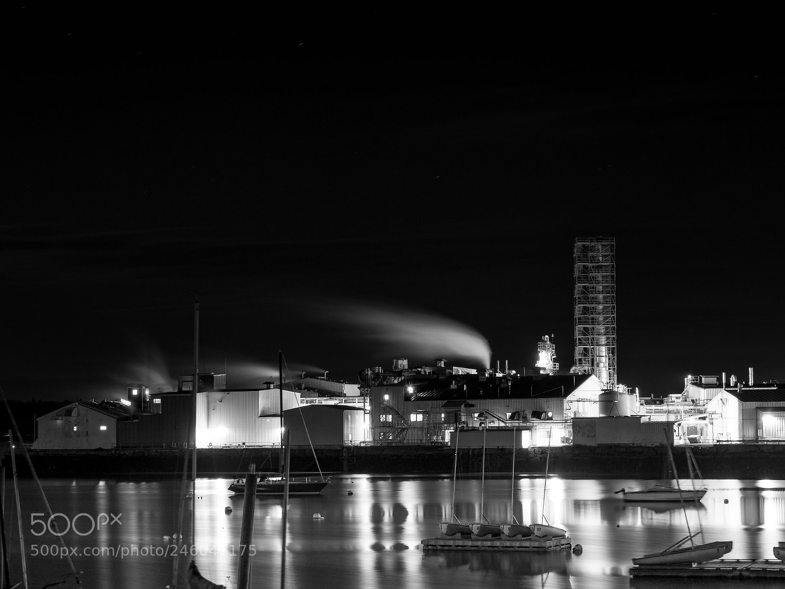 Olympus OM-D E-M1 Mark II sample photo. Rockland harbor at night photography