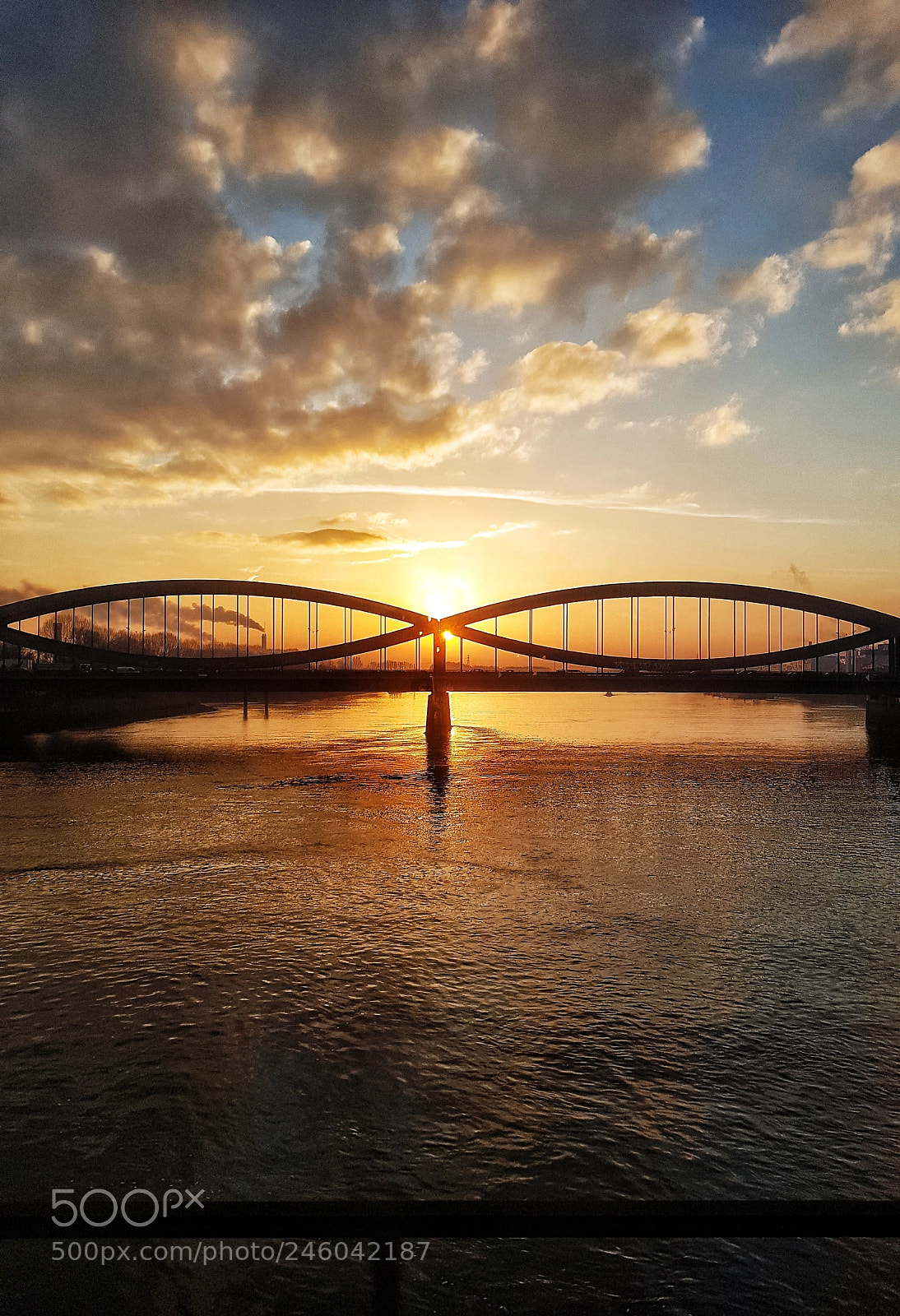 Samsung Galaxy S7 sample photo. Sunrise over a bridge photography