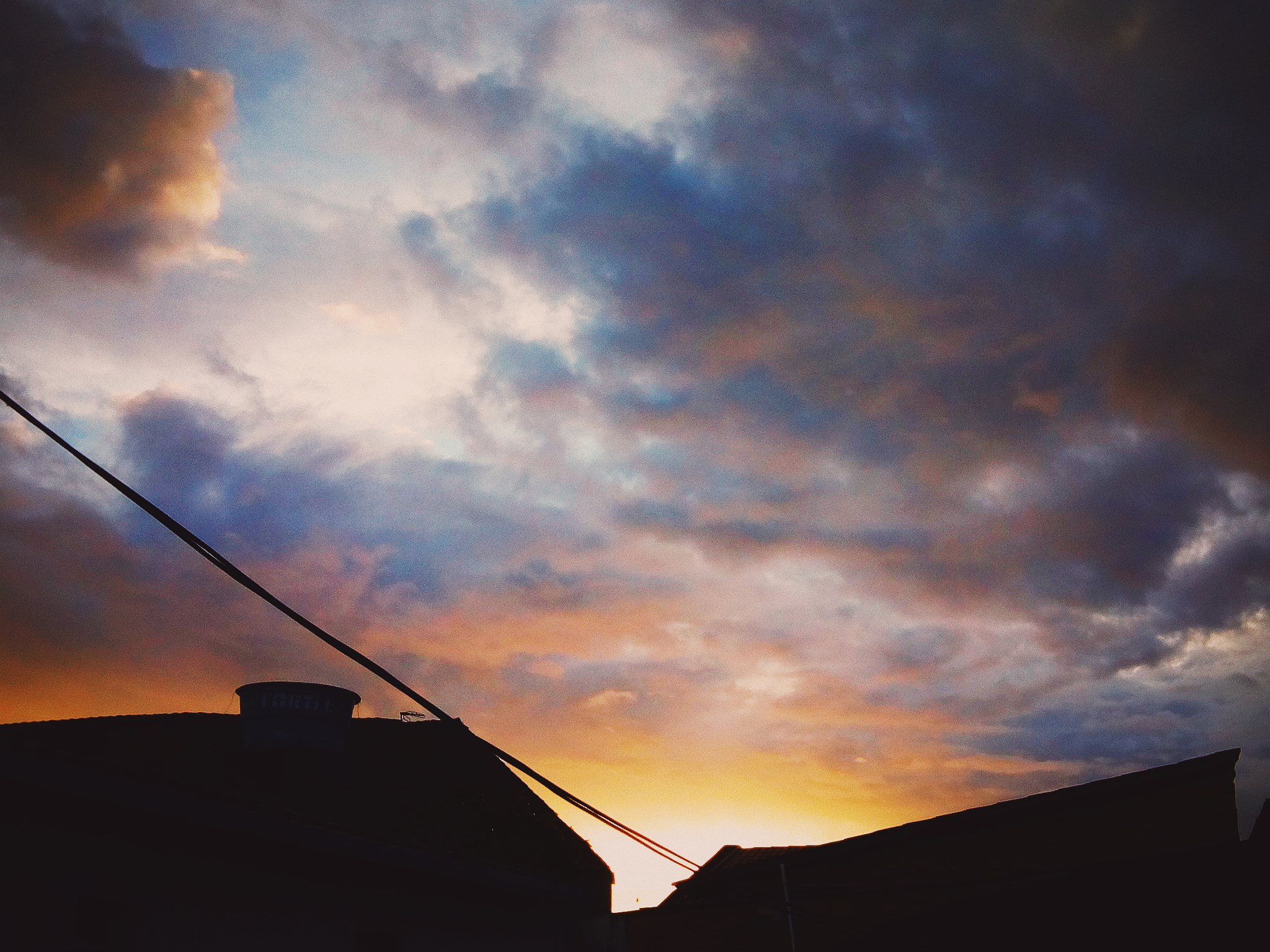 Motorola Moto C Plus sample photo. Flaming skies photography